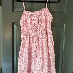 Free People Blush Pink Patterned Mini Dress